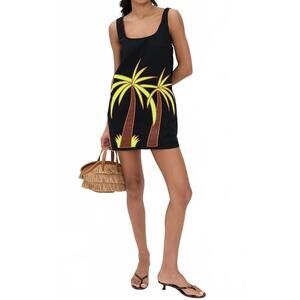 NEW SIMON MILLER lita linen dress in black